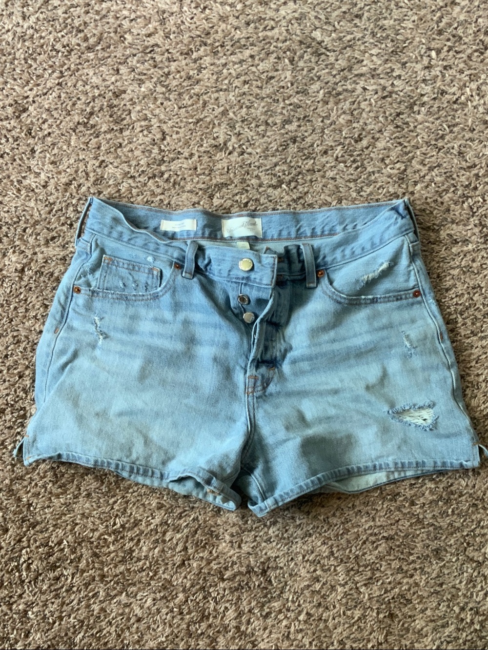 Universal Thread Light Wash Distressed Denim Shorts